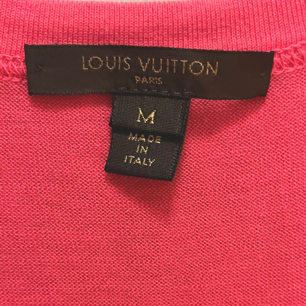 Red & Black Louis Vuitton Sleeveless Tank Top LV Text & Branding Border Size Med - Picture 8 of 10